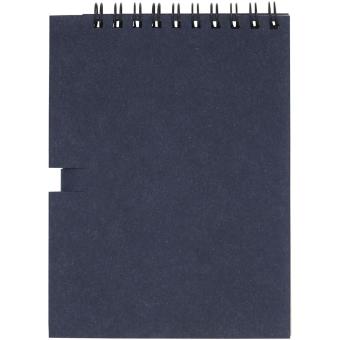 Luciano Eco wire notebook with pencil - small Dark blue