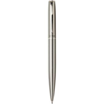Didimis recycled stainless steel ballpoint and rollerball pen set (black ink) Silver