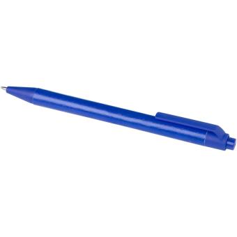 Chartik monochromatic recycled paper ballpoint pen with matte finish (black ink) Aztec blue
