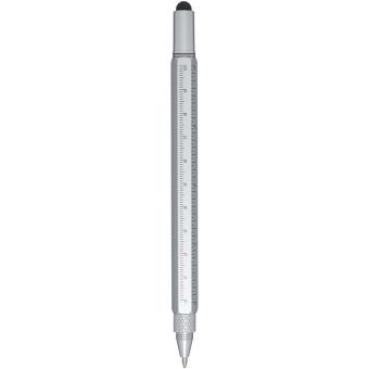 Dora recycled aluminium multifunctional pen (black ink) Silver