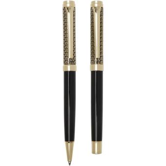 Legato ballpoint and rollerball pen set (blue ink) Gold