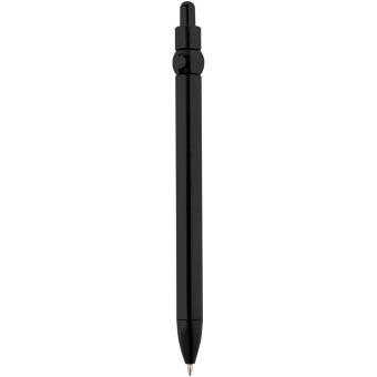 Fidget Kugelschreiber aus recyceltem Kunststoff (schwarze Mine) Schwarz