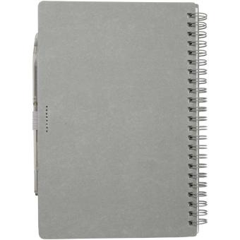 Slate A5 wiederverwendbares Hardcover Notizbuch und Stiftset (schwarze Mine) Grau