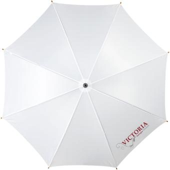 Kyle 23" auto open umbrella wooden shaft and handle White