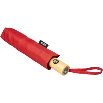Bo 21" Vollautomatik Kompaktregenschirm aus recyceltem PET-Kunststoff Rot