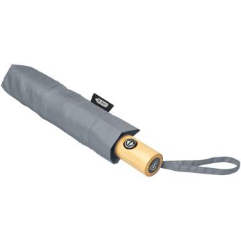 Bo 21" Vollautomatik Kompaktregenschirm aus recyceltem PET-Kunststoff Grau
