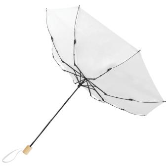 Birgit 21'' faltbarer winddichter Regenschirm aus recyceltem PET Weiß