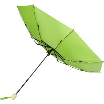 Birgit 21'' foldable windproof recycled PET umbrella Lime green