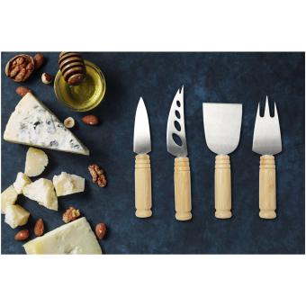 Cheds 4-piece bamboo cheese set Nature