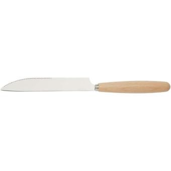 Root 5-piece stainless steel and beech wood cutlery set Nature