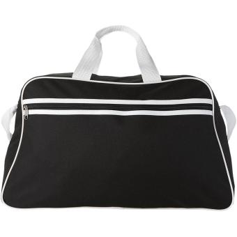 San Jose 2-stripe sports duffel bag 30L Black/white