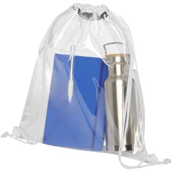 Lancaster transparent drawstring bag 5L, white White,transparent