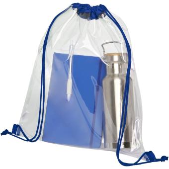 Lancaster transparent drawstring bag 5L Transparent blue