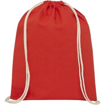 Oregon 100 g/m² cotton drawstring bag 5L Red