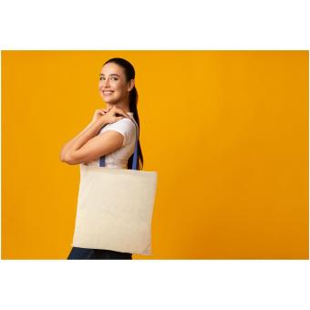 Nevada 100 g/m² cotton tote bag coloured handles 7L Orange