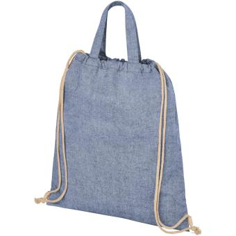 Pheebs 210 g/m² recycled drawstring bag 6L Heather Blue