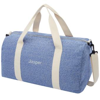 Pheebs 450 g/m² recycled cotton and polyester duffel bag 24L Heather navy