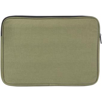 Joey 14" GRS recycled canvas laptop sleeve 2L Olive