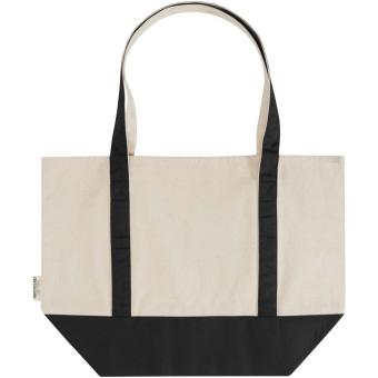 Sam 320 g/m² GRS recycled cotton tote bag, nature Nature,black