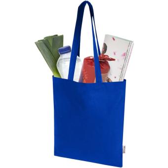 Madras Blend 140 g/m² Tragetasche aus GRS-recycelter Baumwolle 7L Royalblau