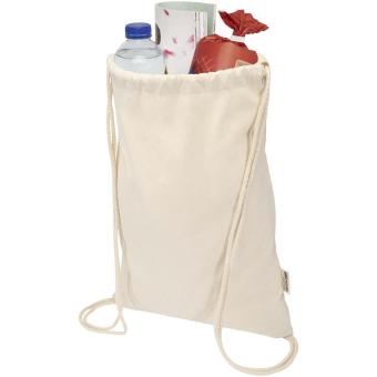 Peru Blend 180 g/m² GRS recycled drawstring bag 5L Nature