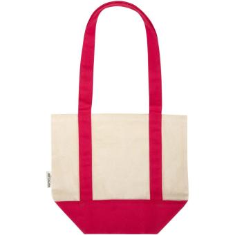 Sam 320 g/m² Mini-Tragetasche aus GRS recycelter Baumwolle, natur Natur,rot