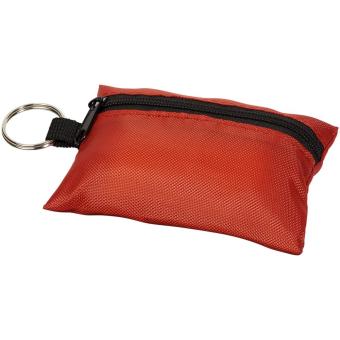 Valdemar 16-piece first aid keyring pouch Red