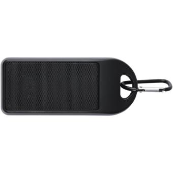 Omni 3 W IPX4 Bluetooth®-Lautsprecher aus recyceltem RCS Kunststoff Schwarz