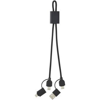 Connect 6-in-1 Schnellladekabel 45W aus recyceltem RCS Aluminium Schwarz