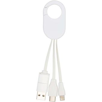 Troop 4-in-1 recycled plastic charging cable White