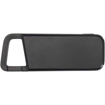 Alkes 5000 mAh 12W recycled plastic water resistant power bank with carabiner Black