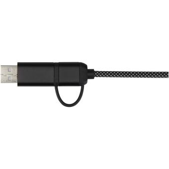SMART 65 W, 100 cm, RCS-zertifiziertes magnetisches 5-in-1-Ladekabel Schwarz