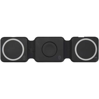 Armus 15 W 3-in-1 zusammenklappbares kabelloses Ladegerät aus recyceltem Kunststoff Schwarz