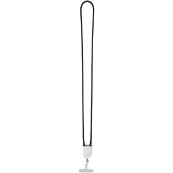 Ion 65W 5-in-1 recycled plastic lanyard charging cable White