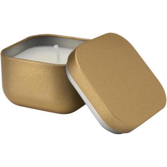 Tindra Quadratische Zinnkerze mit Vanille Duft Gold