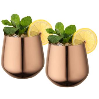 Cascade 540 ml stainless steel cup set Rosegold