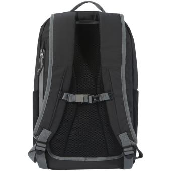 Aqua wasserabweisender 15" Laptop-Rucksack aus GRS Recyclingmaterial 21 L Schwarz