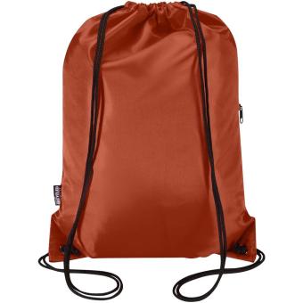 Oriole RPET drawstring bag with zipped front pocket 5L Brick