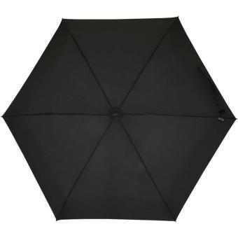 Jill 19" – zusammenklappbarer, kompakter 5-teiliger RPET-Regenschirm Schwarz