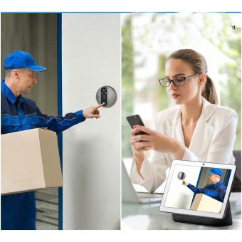 Prixton DV50 Smart WLAN Türspion Klingel Schwarz
