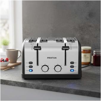 Prixton Nera 4 Scheiben Toaster Silber