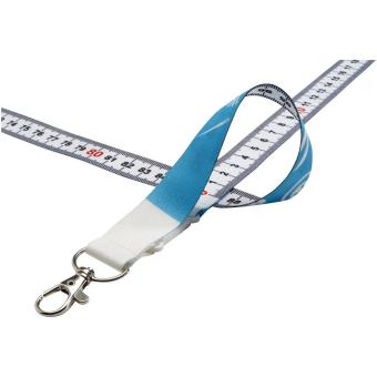 Isla 1-metre recycled PET sublimation lanyard with safety breakaway White