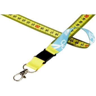 Isla 1 Meter RPET Sublimation Lanyard mit Sicherheitsverschluss Gelb/schwarz