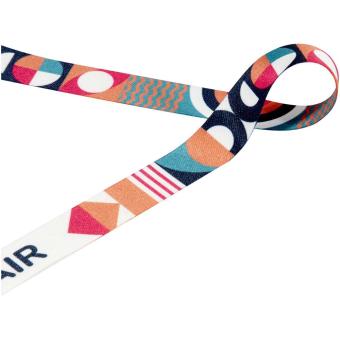 Leia Sublimation RPET-Lanyard mit 2 Metallhaken, weiß Weiß | 10mm