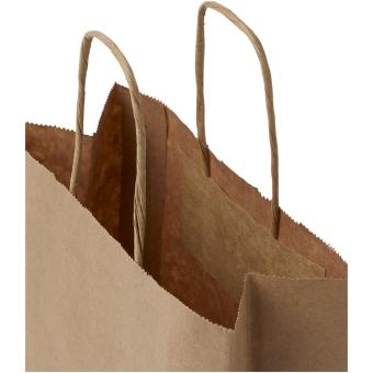Kraftpapiertasche 80 g/m² mit gedrehten Griffen – 18 × 8 × 21 cm Natur