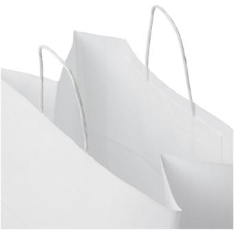 Kraftpapiertasche 80-90 g/m² mit gedrehten Griffen – 34 × 20 × 35 cm Weiß