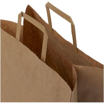 Kraft 80-90 g/m2 paper bag with flat handles - 34 x 20 x 35 cm Nature