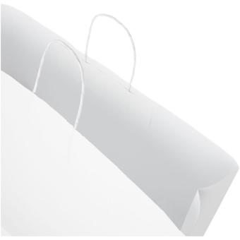 Kraftpapiertasche 90-100 g/m² mit gedrehten Griffen – XXL Weiß