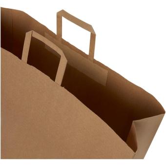Kraftpapiertasche 90-100 g/m² mit flachen Griffen – 49,5 × 14 × 44 cm Natur