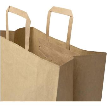 Kraft 80–90 g/m² Papiertasche mit flachen Griffen – 32 × 17 × 39 cm Natur